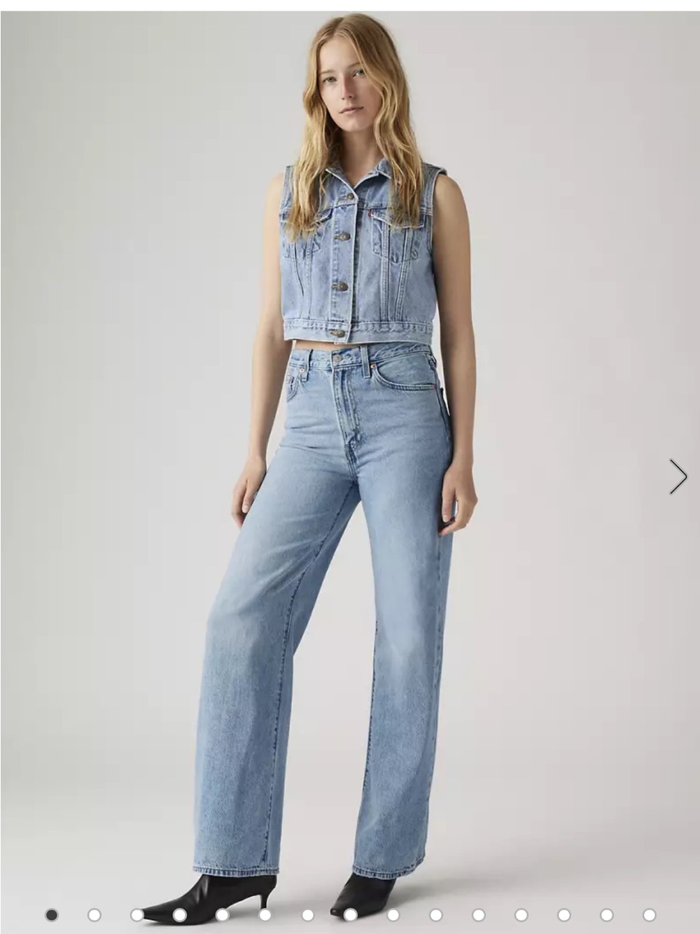 Levi's Ribcage Blue Women’s Wide-Leg Jeans